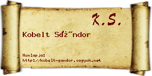 Kobelt Sándor névjegykártya